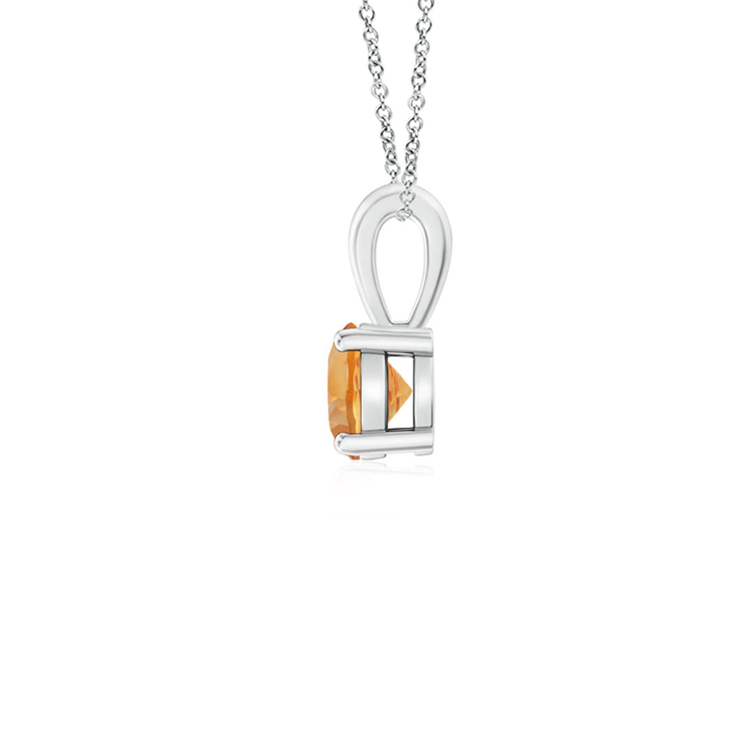 AA - Citrine / 0.23 CT / 14 KT White Gold