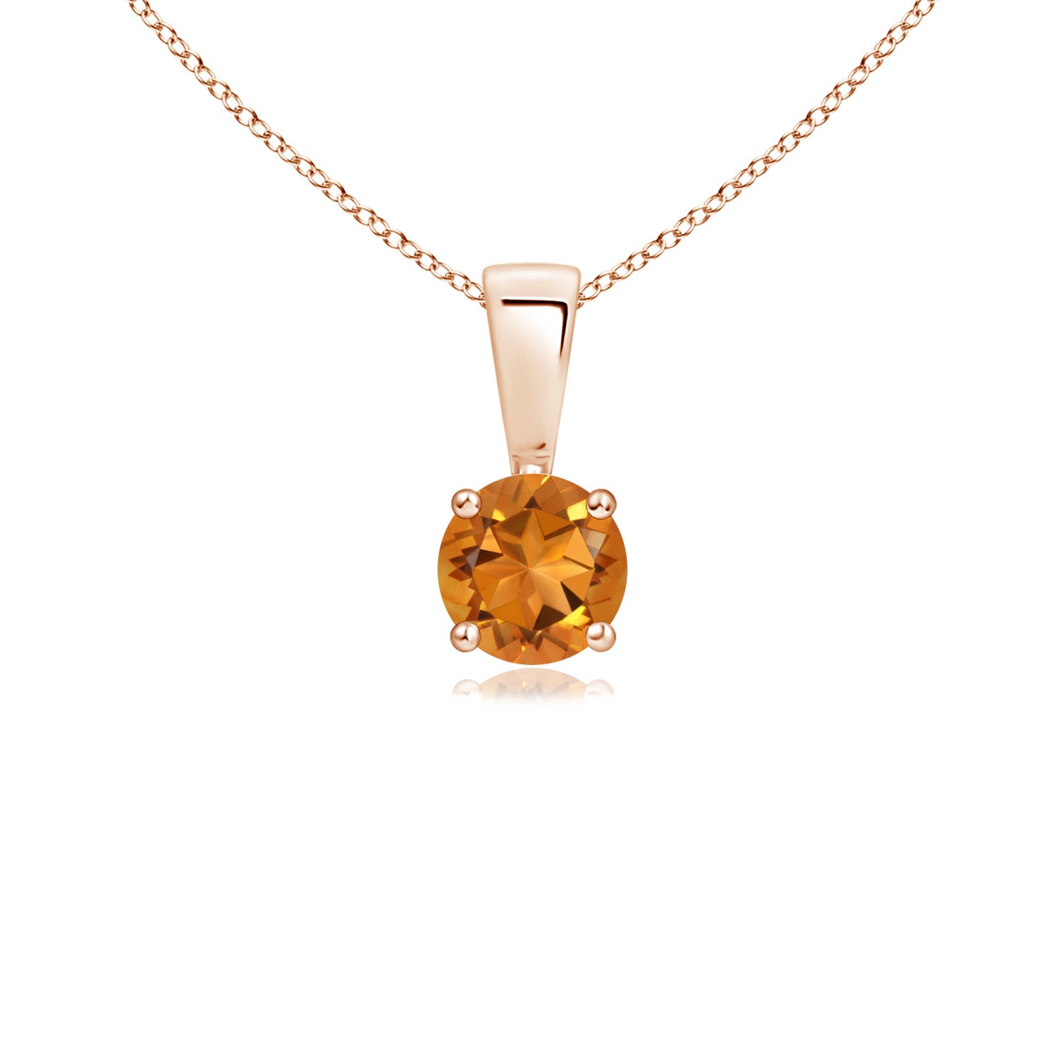 AAA - Citrine / 0.23 CT / 14 KT Rose Gold