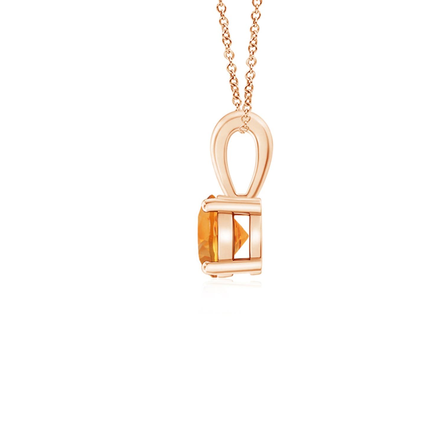 AAA - Citrine / 0.23 CT / 14 KT Rose Gold