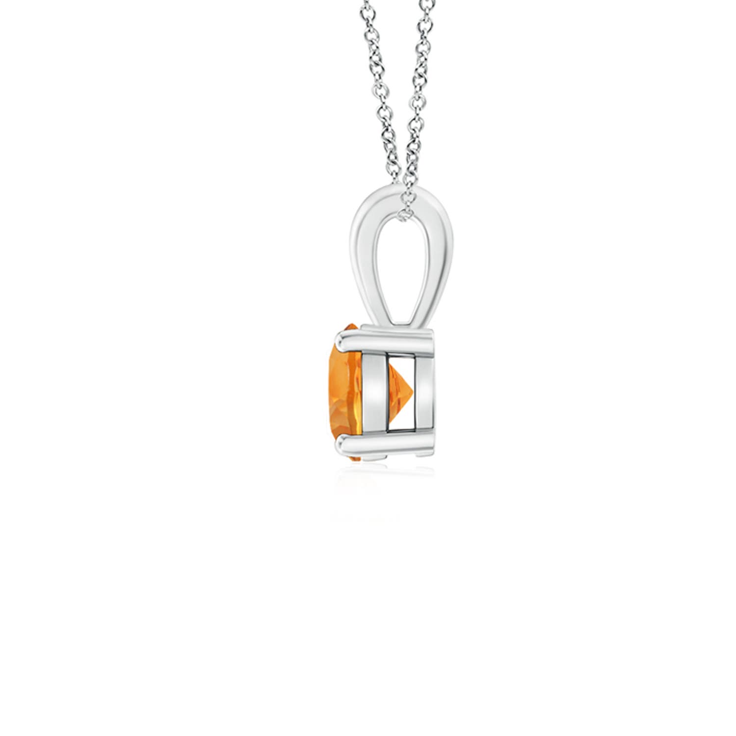 AAA - Citrine / 0.23 CT / 14 KT White Gold