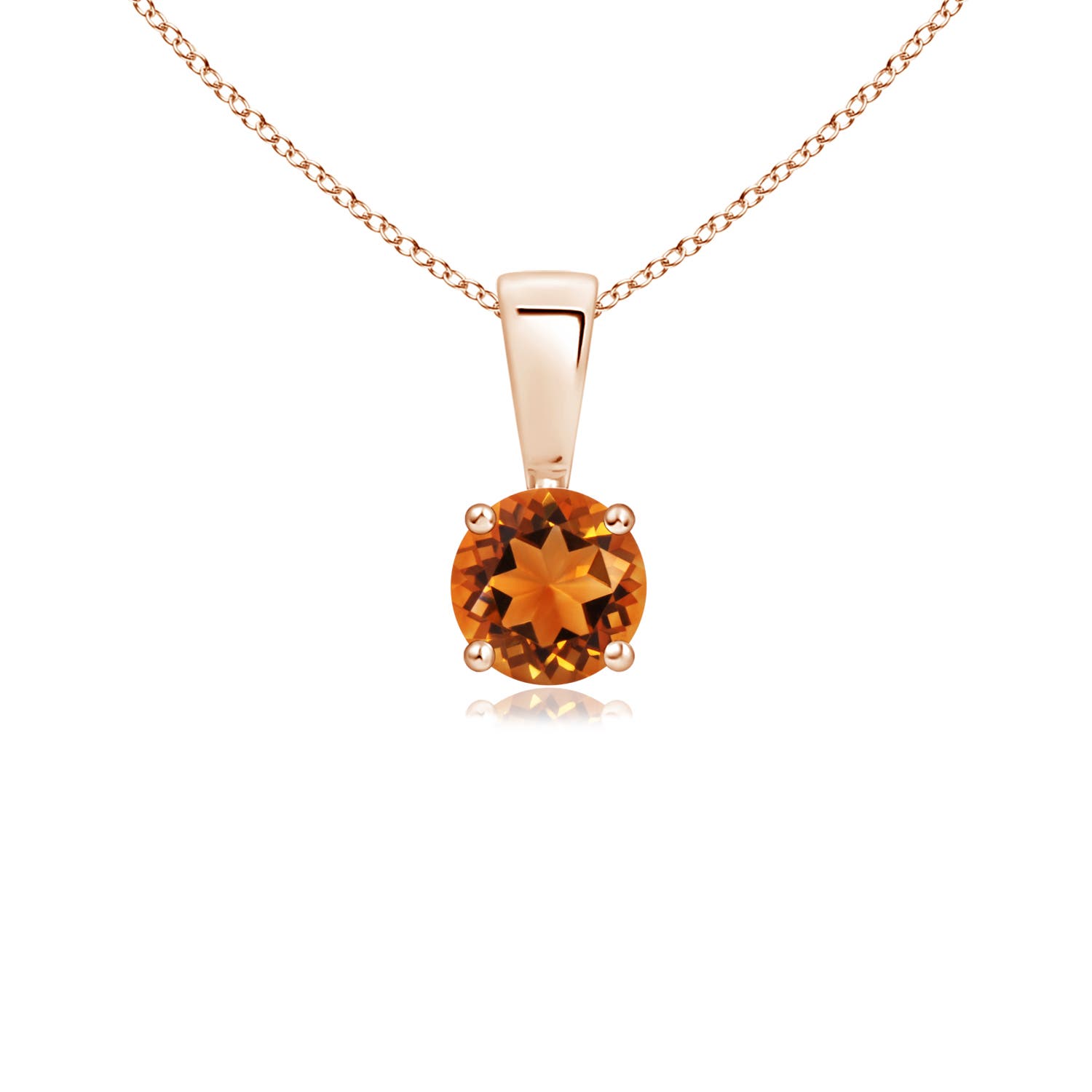 AAAA - Citrine / 0.23 CT / 14 KT Rose Gold