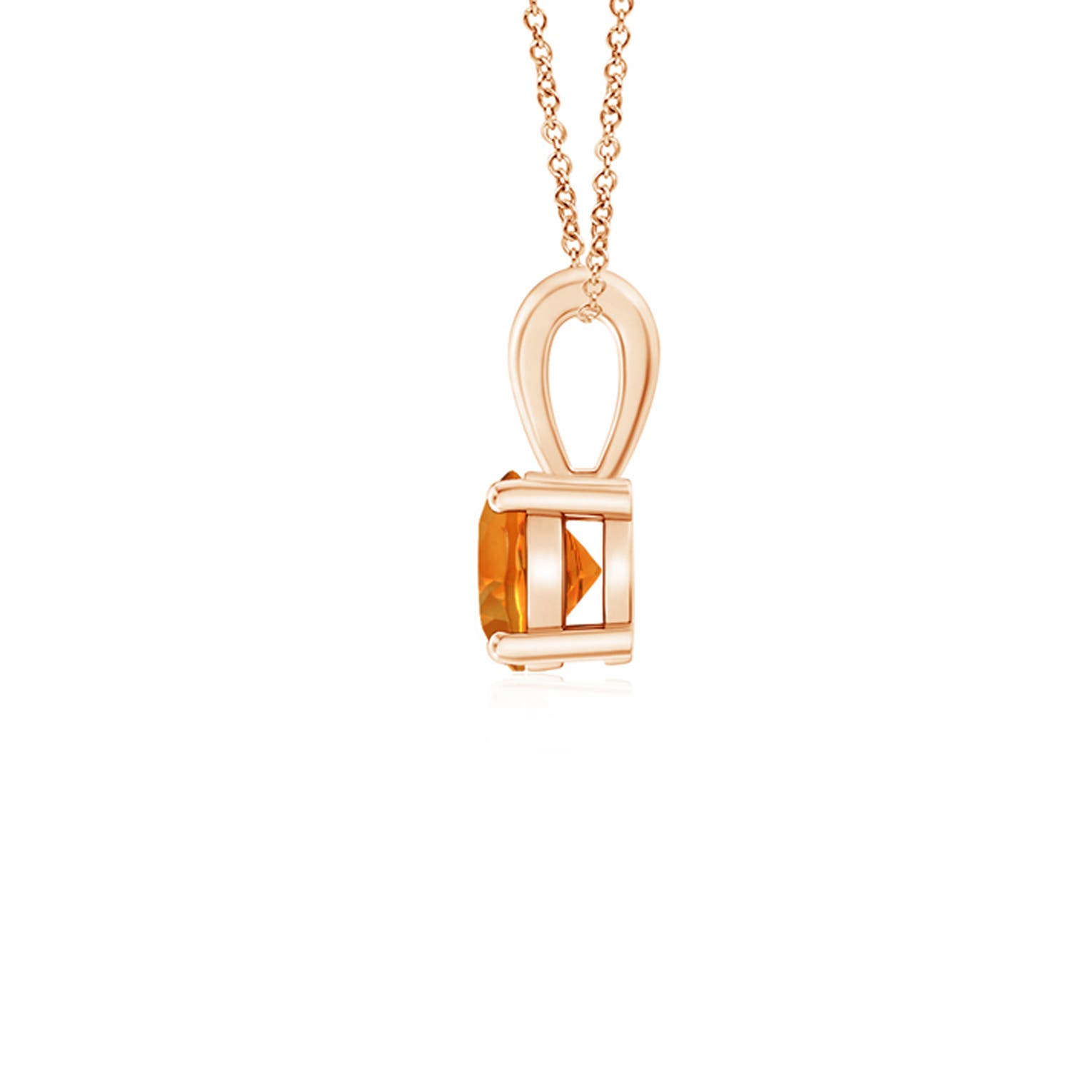 AAAA - Citrine / 0.23 CT / 14 KT Rose Gold