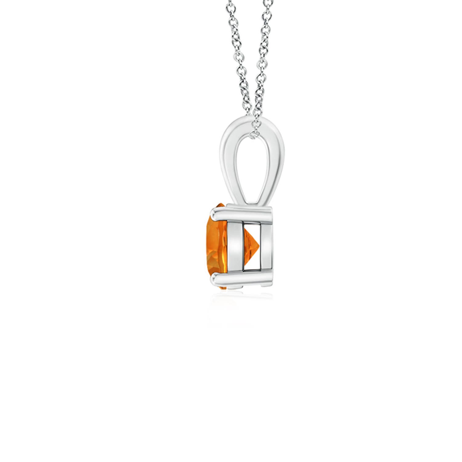 AAAA - Citrine / 0.23 CT / 14 KT White Gold