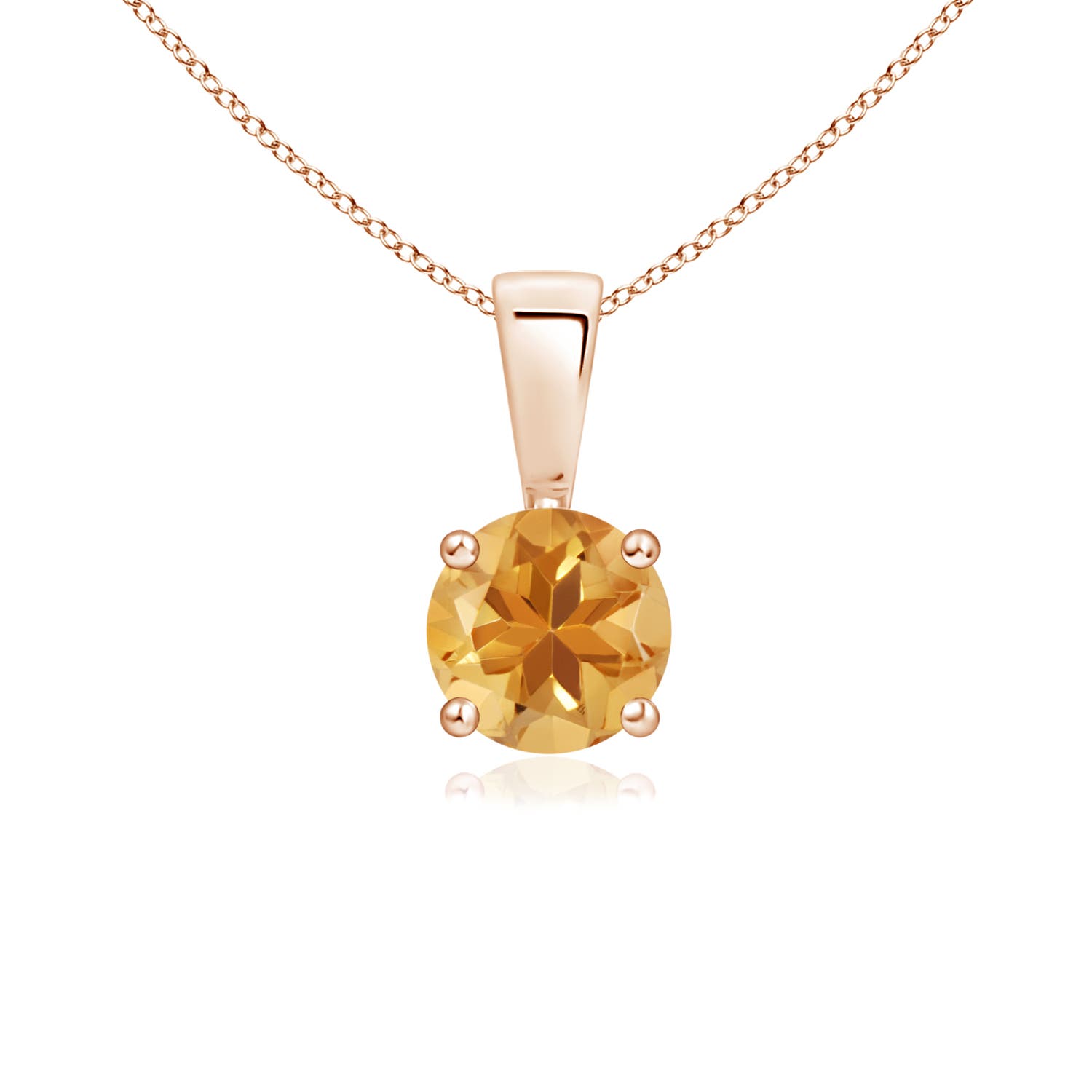 A - Citrine / 0.45 CT / 14 KT Rose Gold