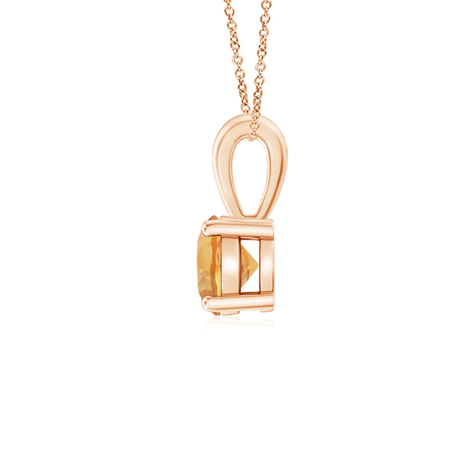 A - Citrine / 0.45 CT / 14 KT Rose Gold