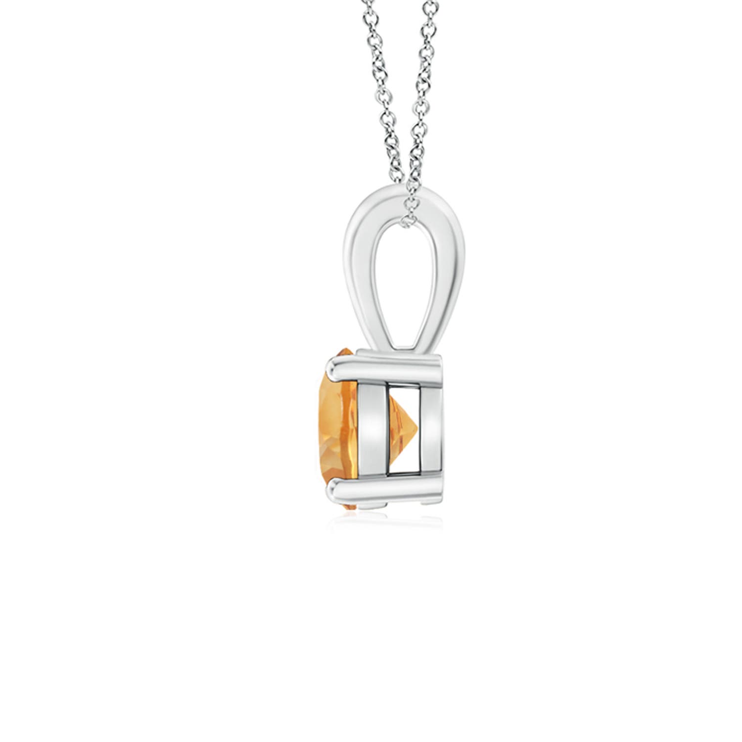 A - Citrine / 0.45 CT / 14 KT White Gold