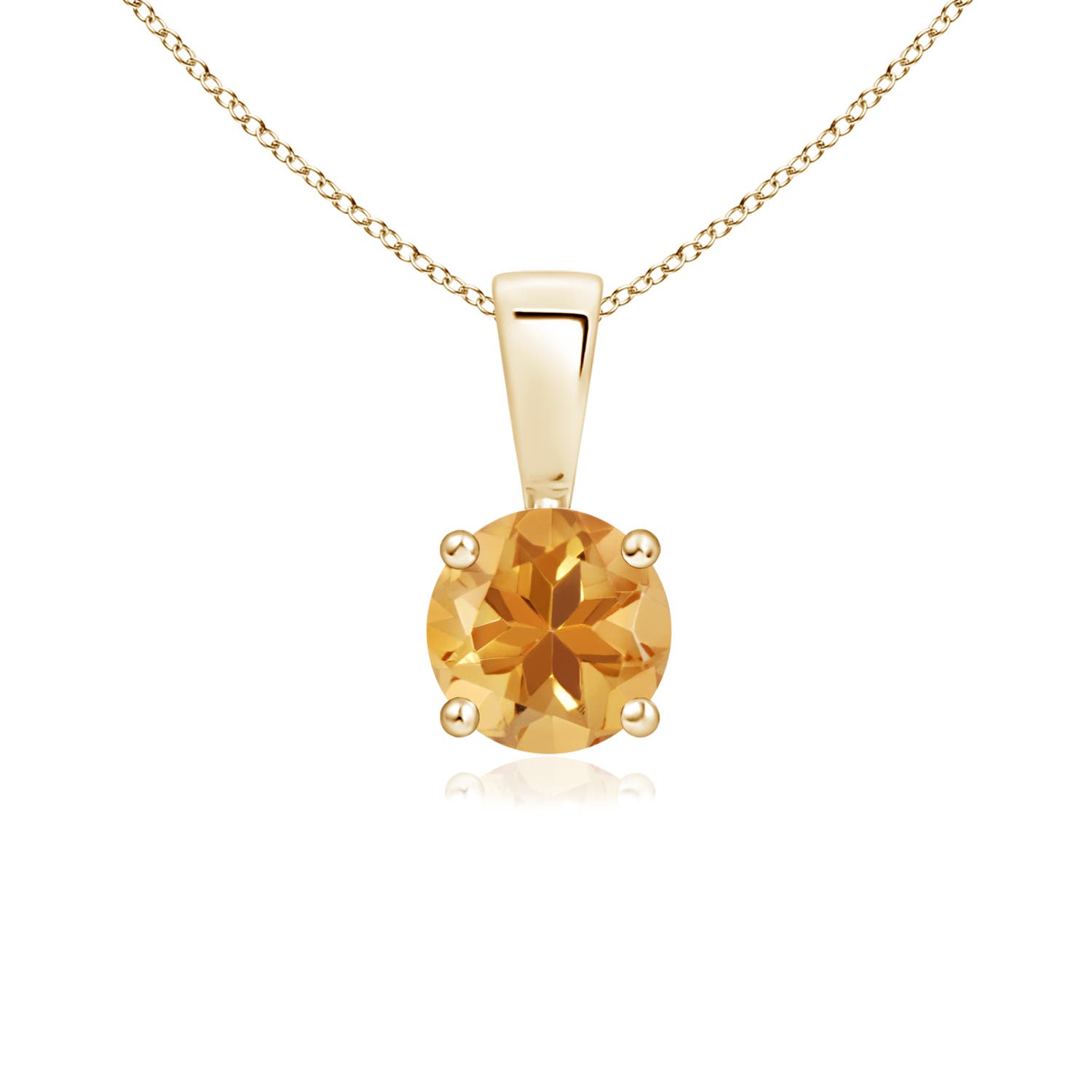 A - Citrine / 0.45 CT / 14 KT Yellow Gold