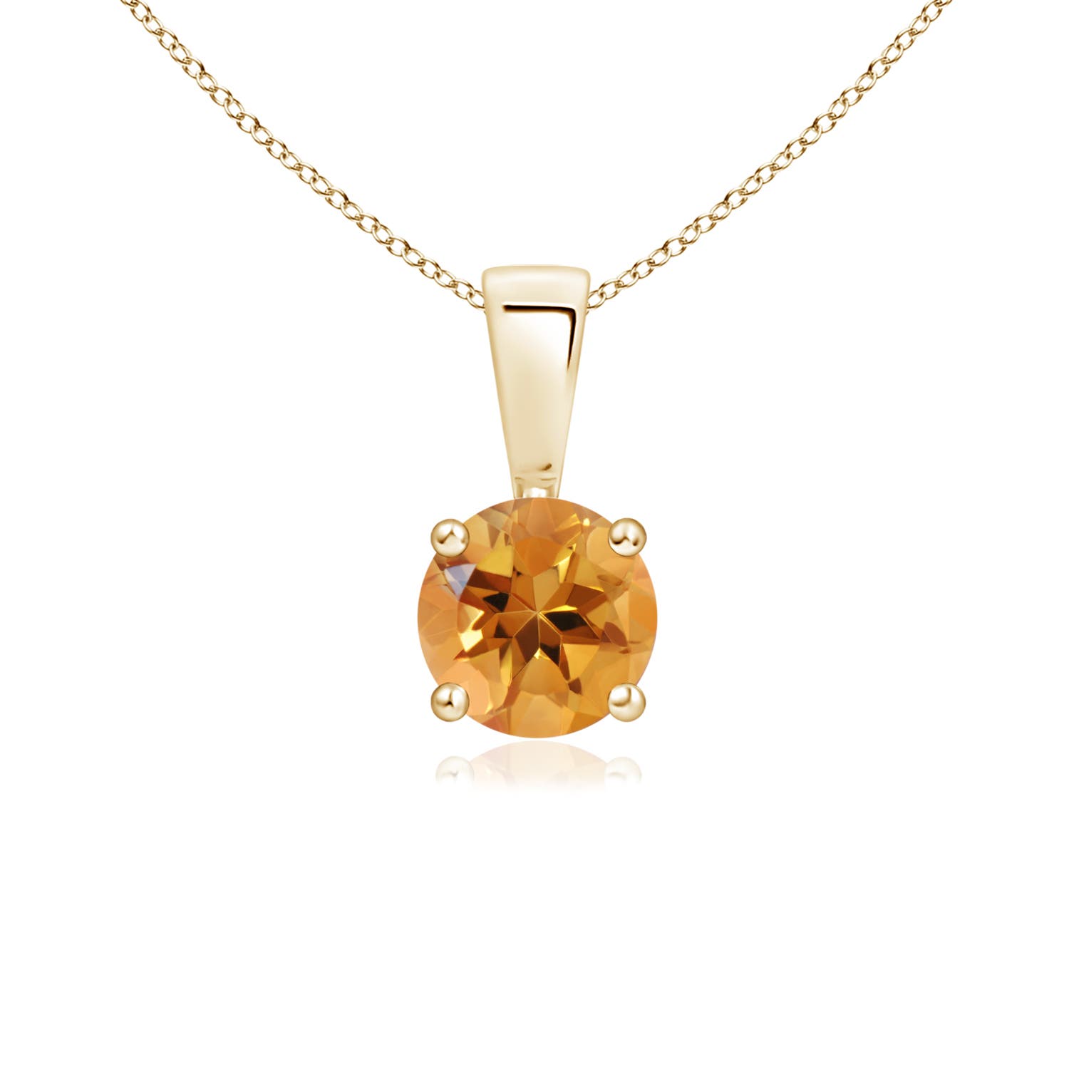 AA - Citrine / 0.45 CT / 14 KT Yellow Gold