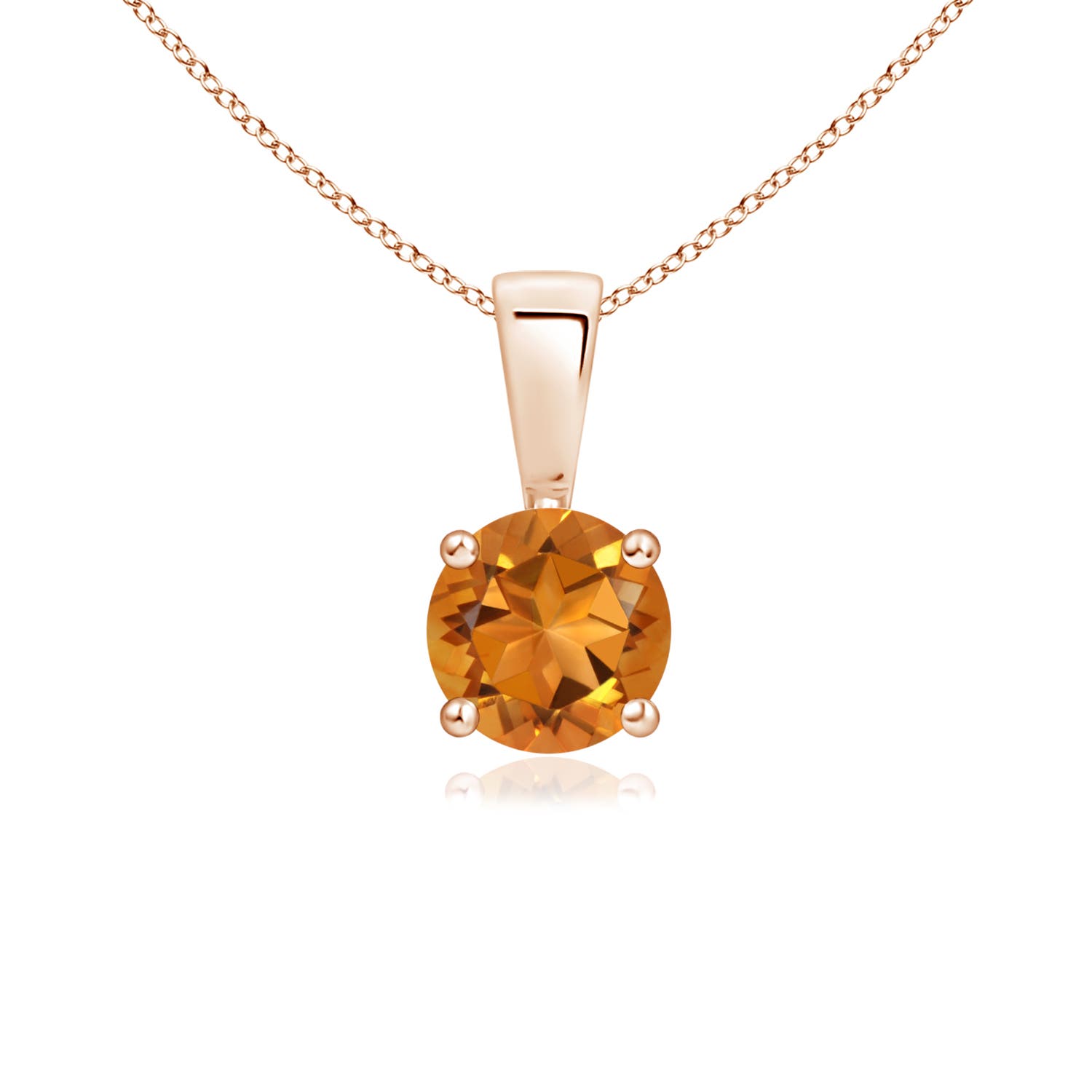 AAA - Citrine / 0.45 CT / 14 KT Rose Gold