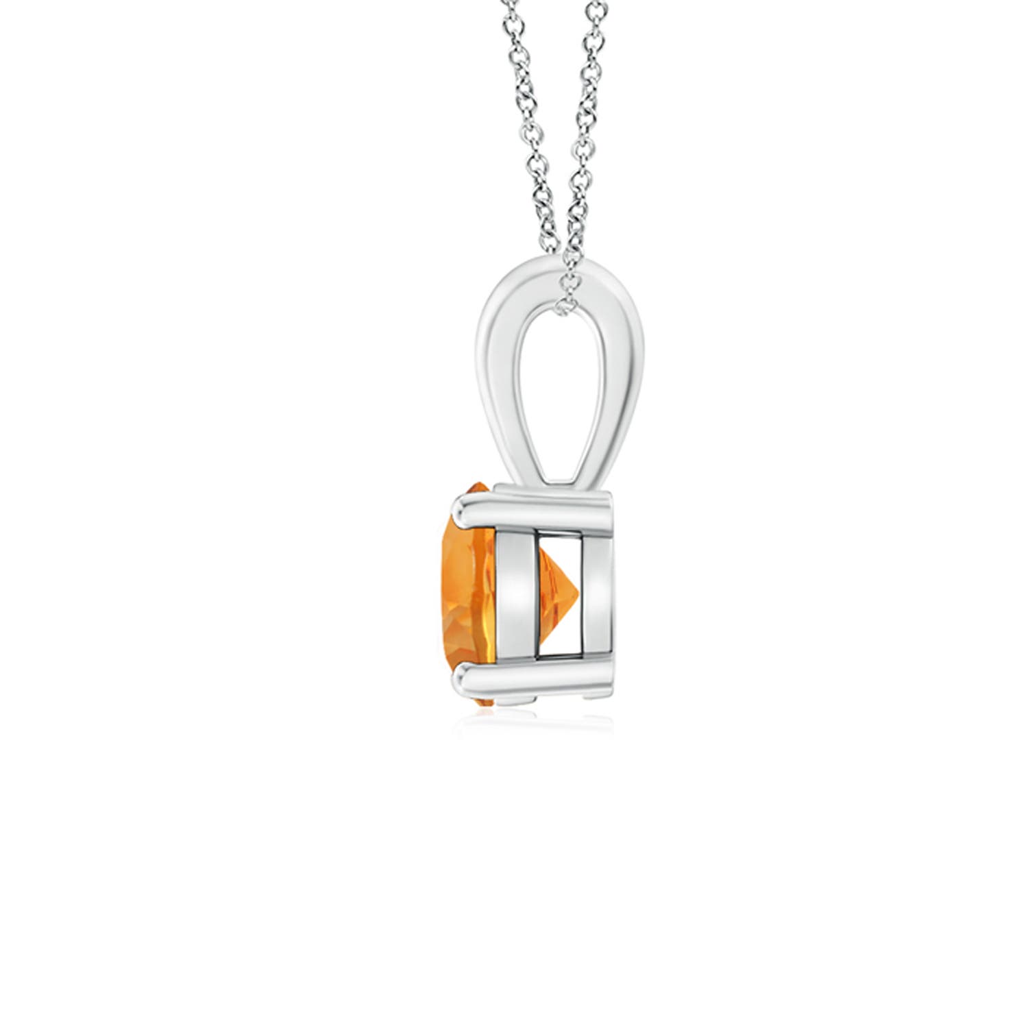 AAA - Citrine / 0.45 CT / 14 KT White Gold