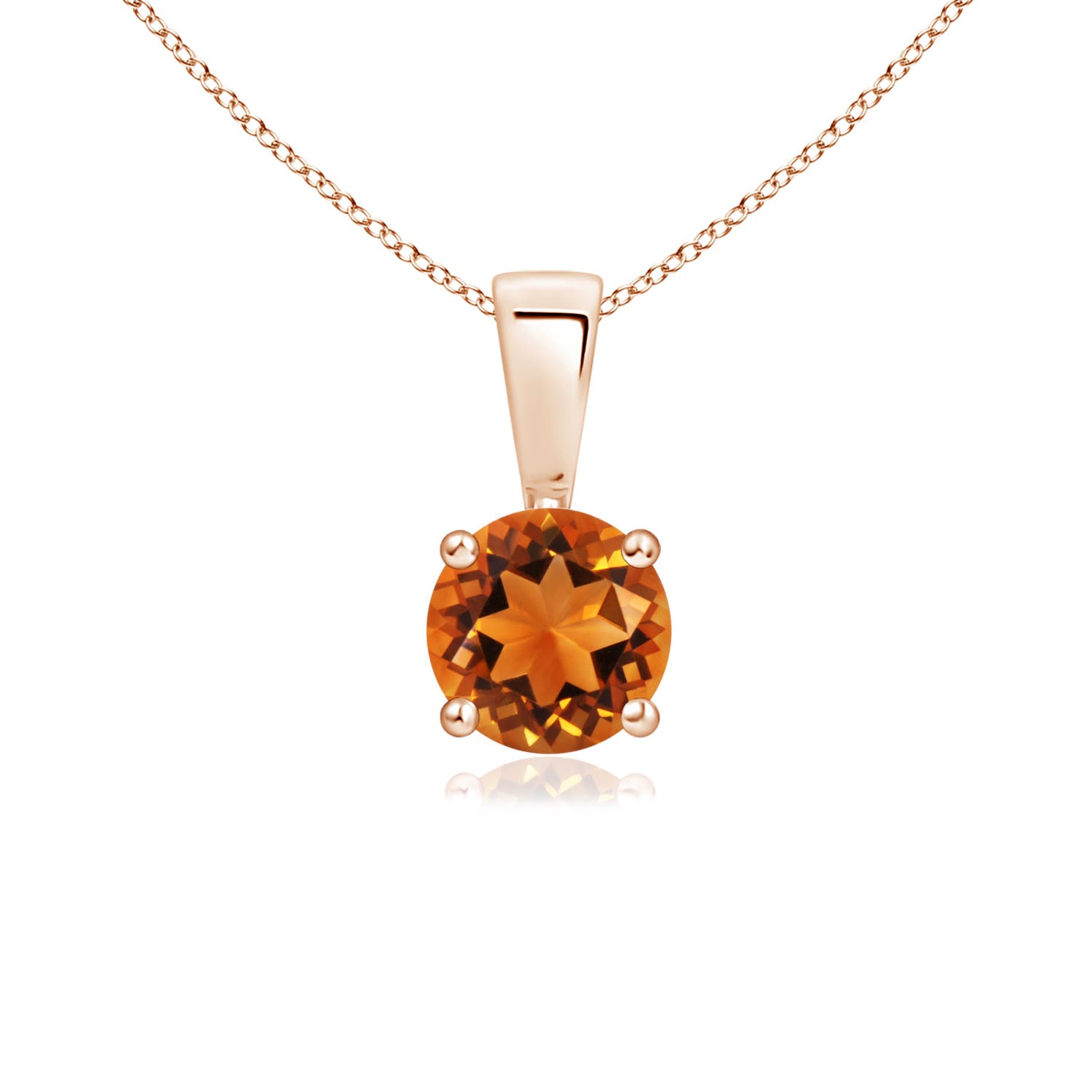 AAAA - Citrine / 0.45 CT / 14 KT Rose Gold