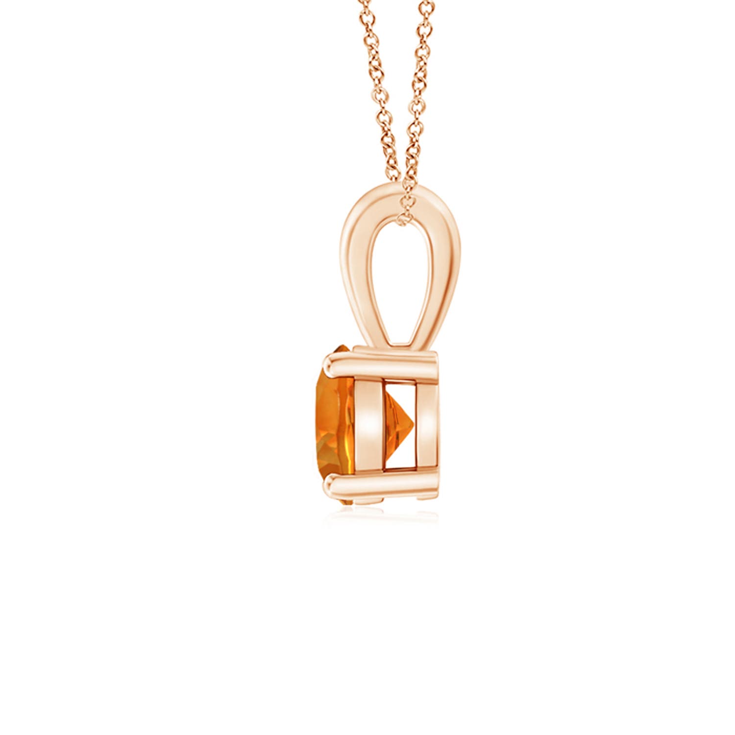 AAAA - Citrine / 0.45 CT / 14 KT Rose Gold