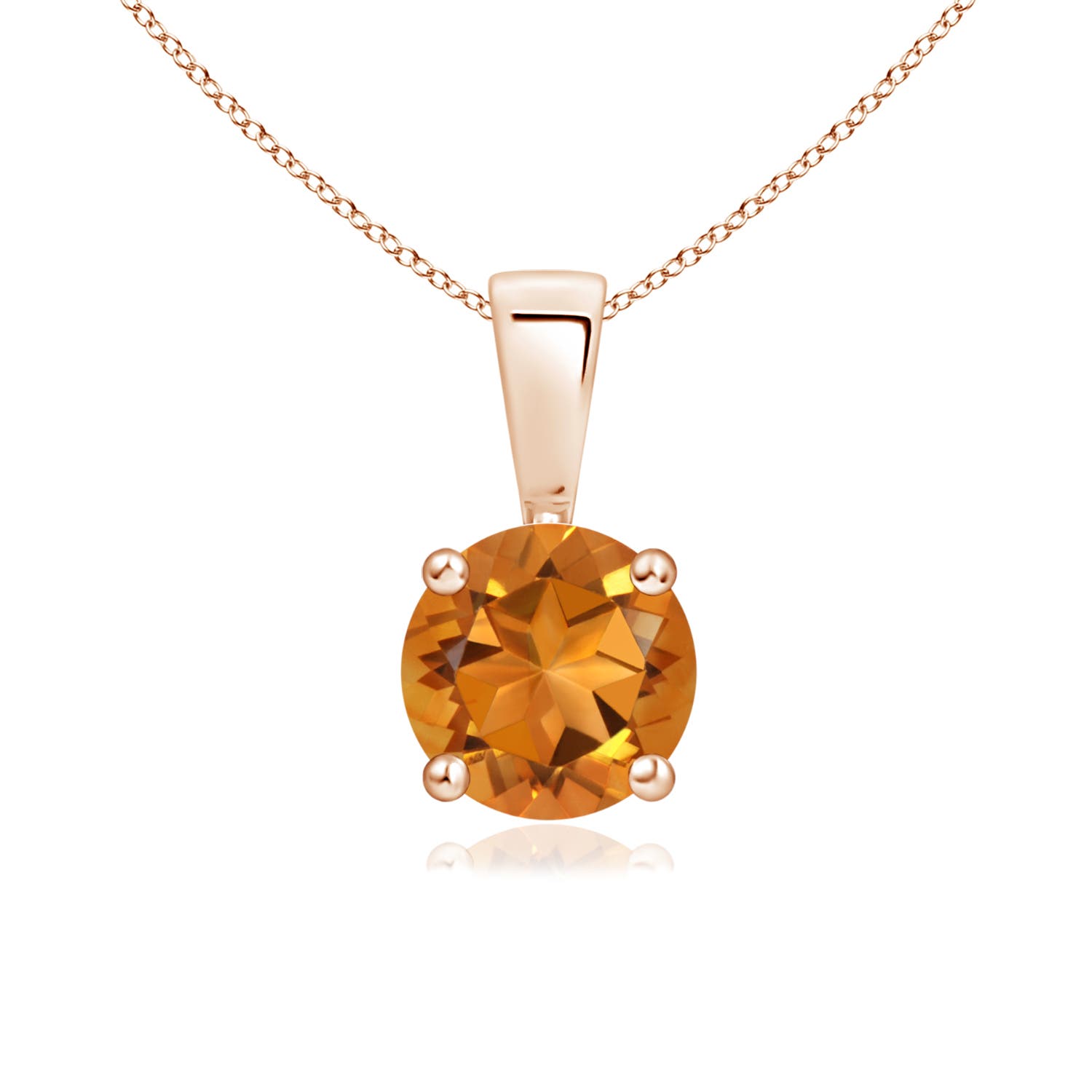 AAA - Citrine / 0.7 CT / 14 KT Rose Gold