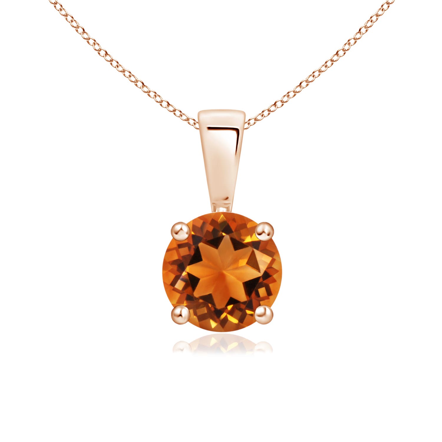 AAAA - Citrine / 0.7 CT / 14 KT Rose Gold