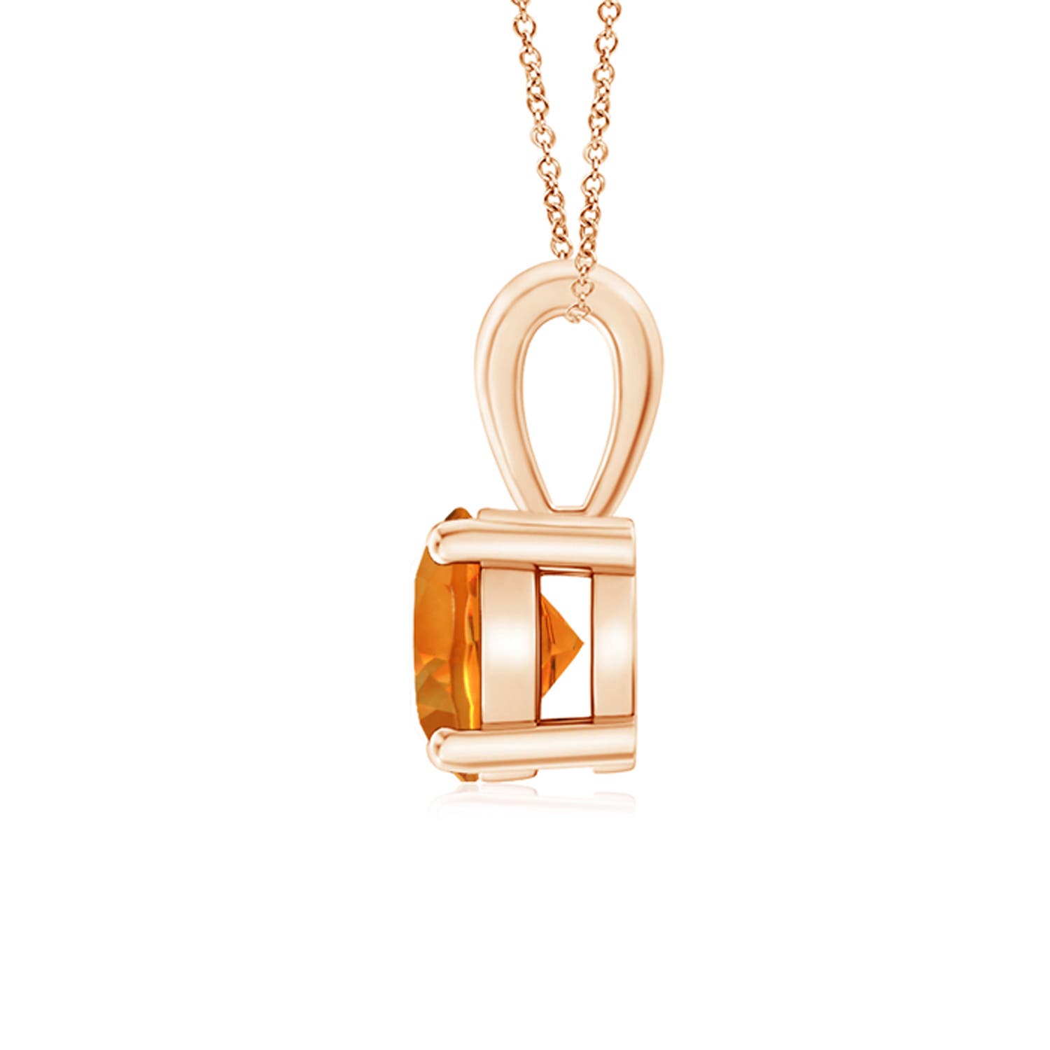 AAAA - Citrine / 0.7 CT / 14 KT Rose Gold