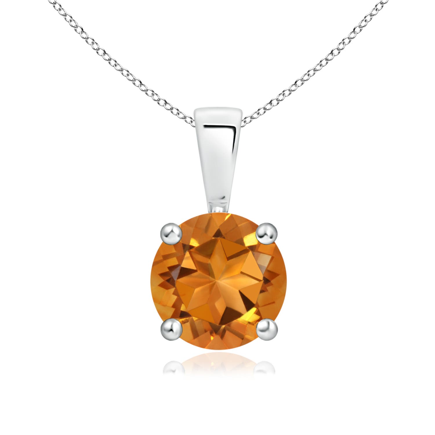 AAA - Citrine / 1.25 CT / 14 KT White Gold