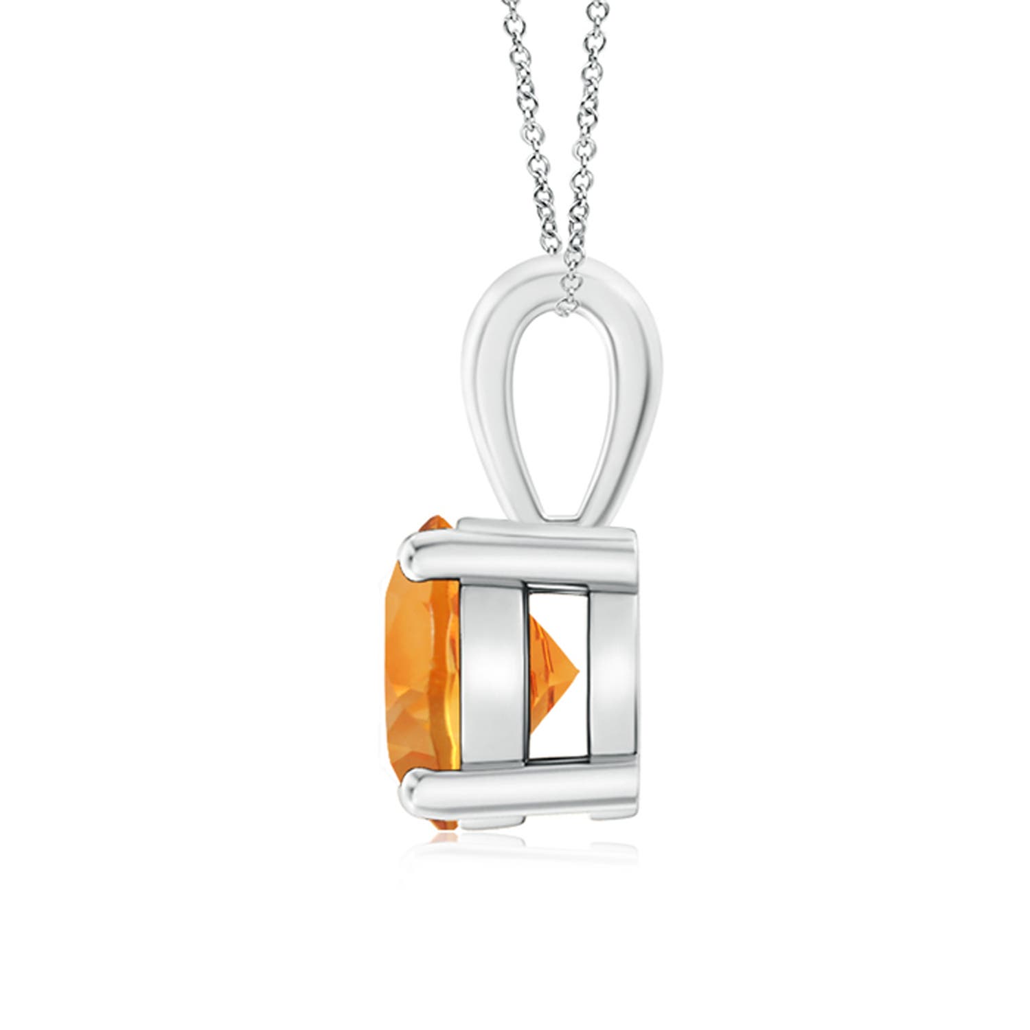 AAA - Citrine / 1.25 CT / 14 KT White Gold