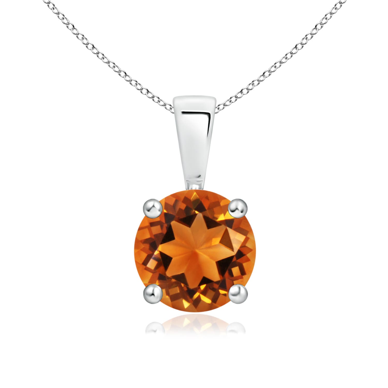 AAAA - Citrine / 1.25 CT / 14 KT White Gold