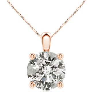 11.1mm KI3 Classic Round Diamond Solitaire Pendant in Rose Gold