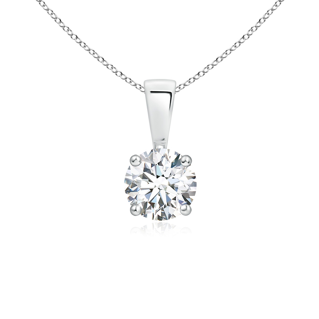 5.1mm GVS2 Classic Round Diamond Solitaire Pendant in White Gold