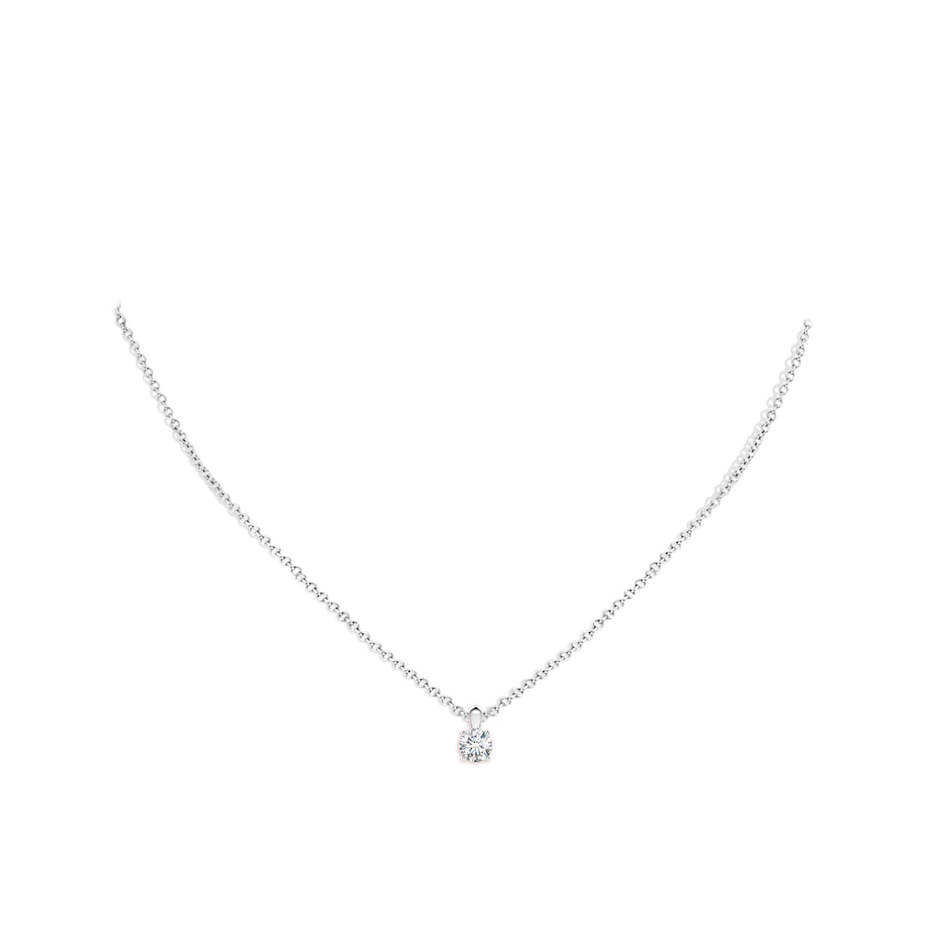 5.1mm GVS2 Classic Round Diamond Solitaire Pendant in White Gold pen