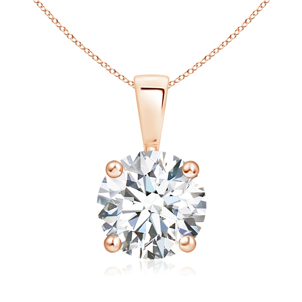 8.1mm GVS2 Classic Round Diamond Solitaire Pendant in 9K Rose Gold