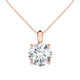 8.1mm GVS2 Classic Round Diamond Solitaire Pendant in Rose Gold