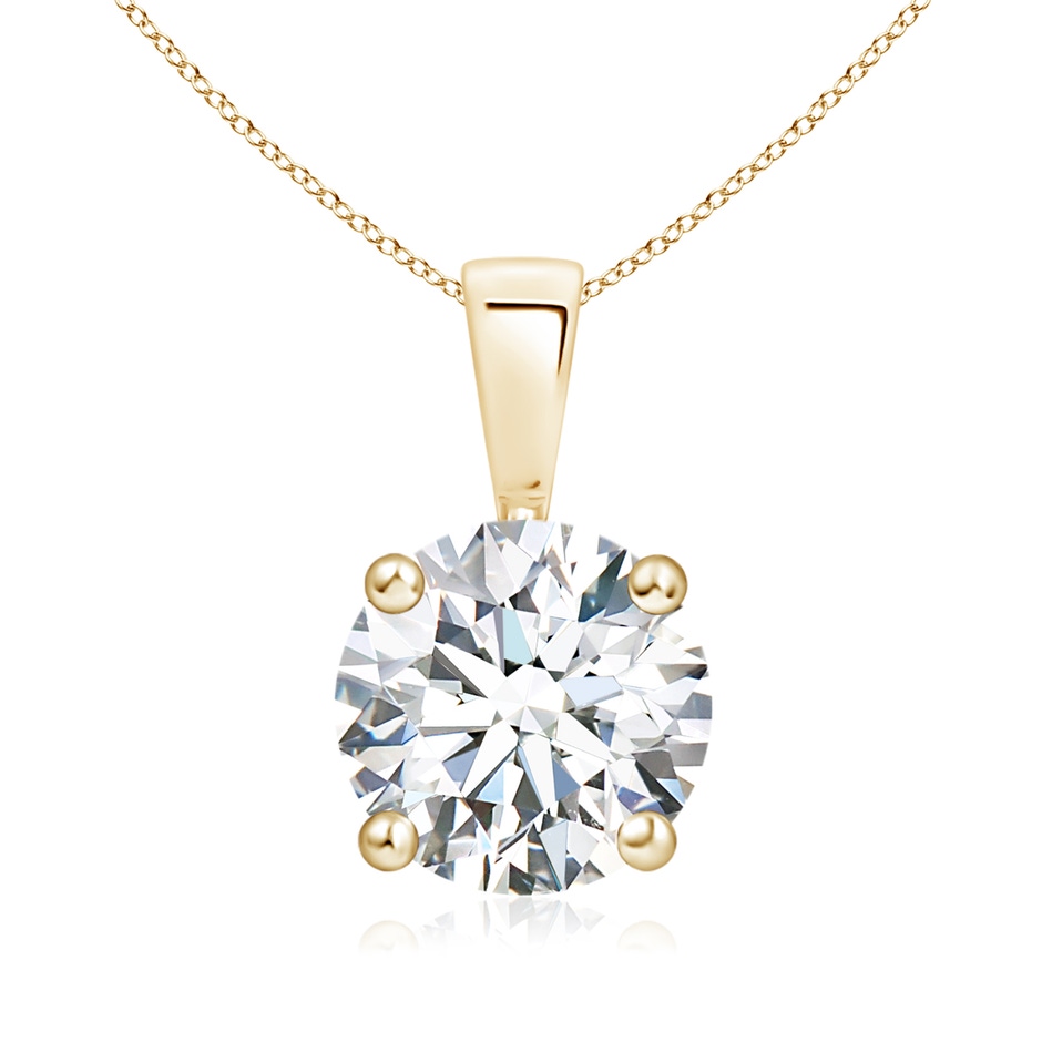 8.1mm GVS2 Classic Round Diamond Solitaire Pendant in Yellow Gold 
