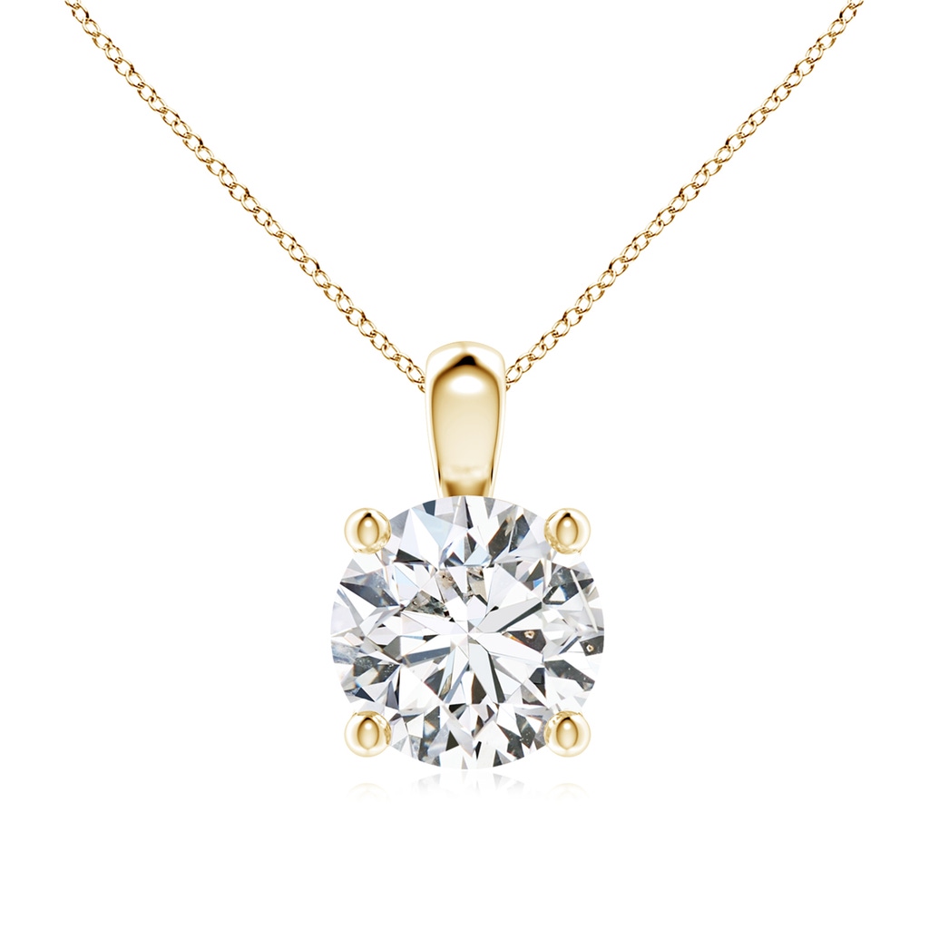 8.1mm HSI2 Classic Round Diamond Solitaire Pendant in Yellow Gold