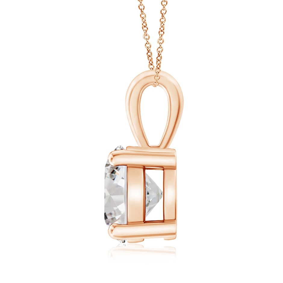 8.1mm IJI1I2 Classic Round Diamond Solitaire Pendant in Rose Gold side 199