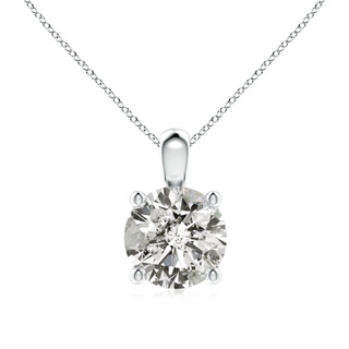 8.1mm KI3 Classic Round Diamond Solitaire Pendant in S999 Silver