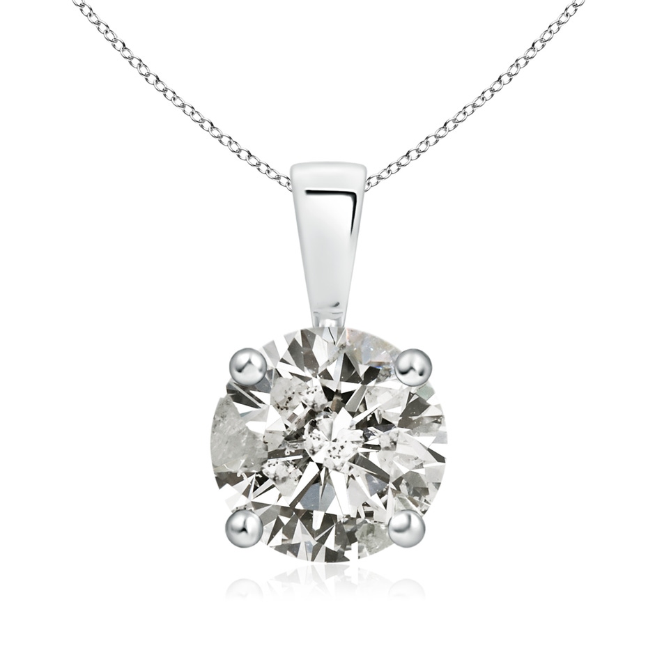 8.1mm KI3 Classic Round Diamond Solitaire Pendant in White Gold 
