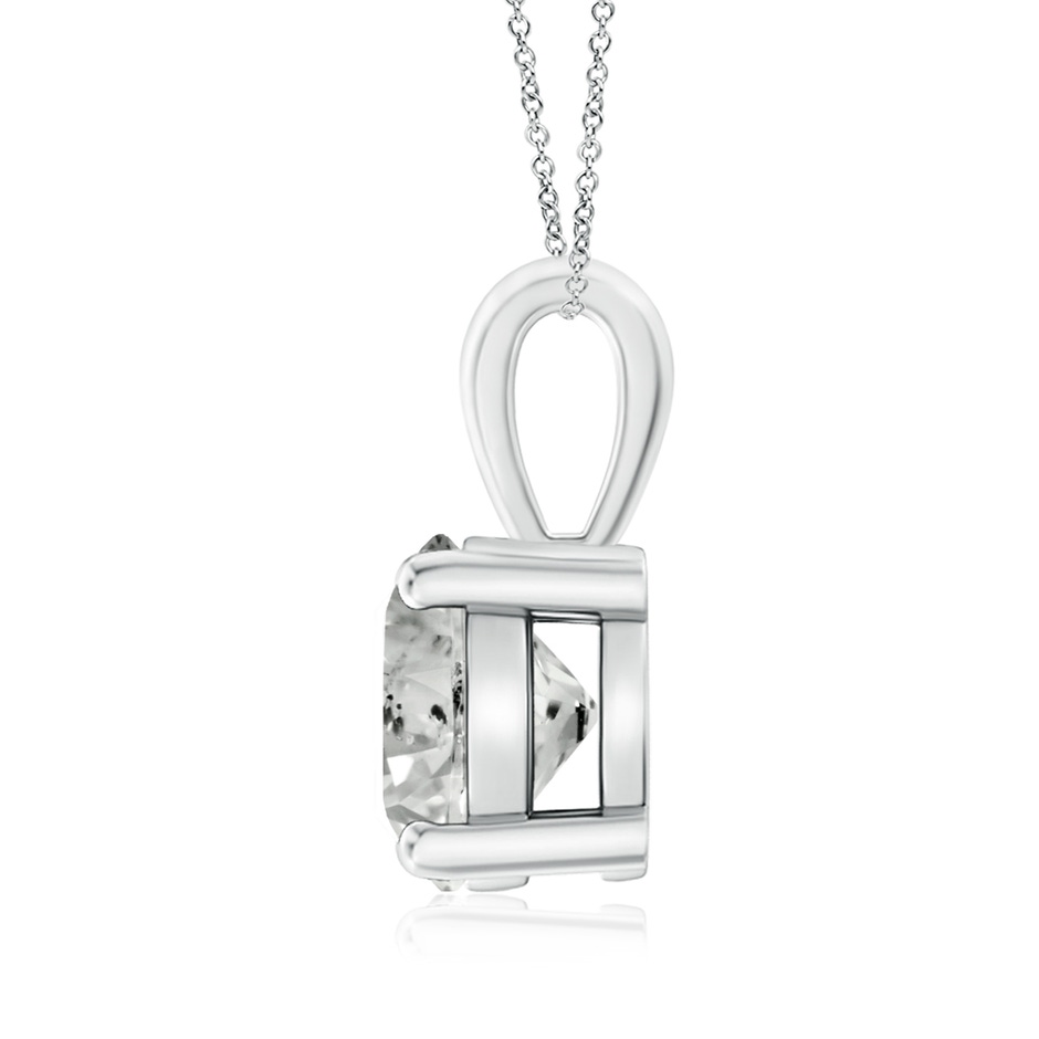 8.1mm KI3 Classic Round Diamond Solitaire Pendant in White Gold side 199