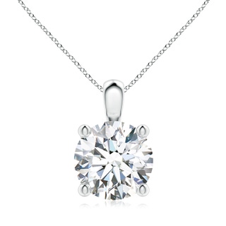 9.2mm GVS2 Classic Round Diamond Solitaire Pendant in S999 Silver