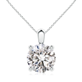 9.2mm IJI1I2 Classic Round Diamond Solitaire Pendant in S999 Silver