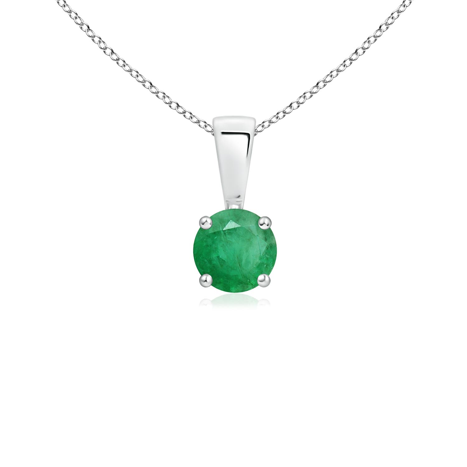 A - Emerald / 0.24 CT / 14 KT White Gold