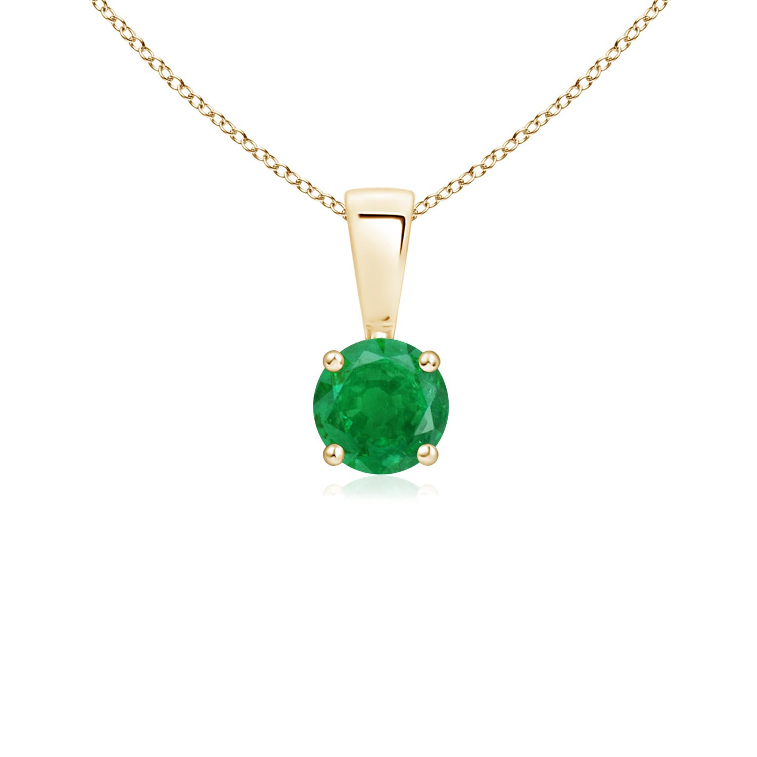 AA - Emerald / 0.24 CT / 14 KT Yellow Gold