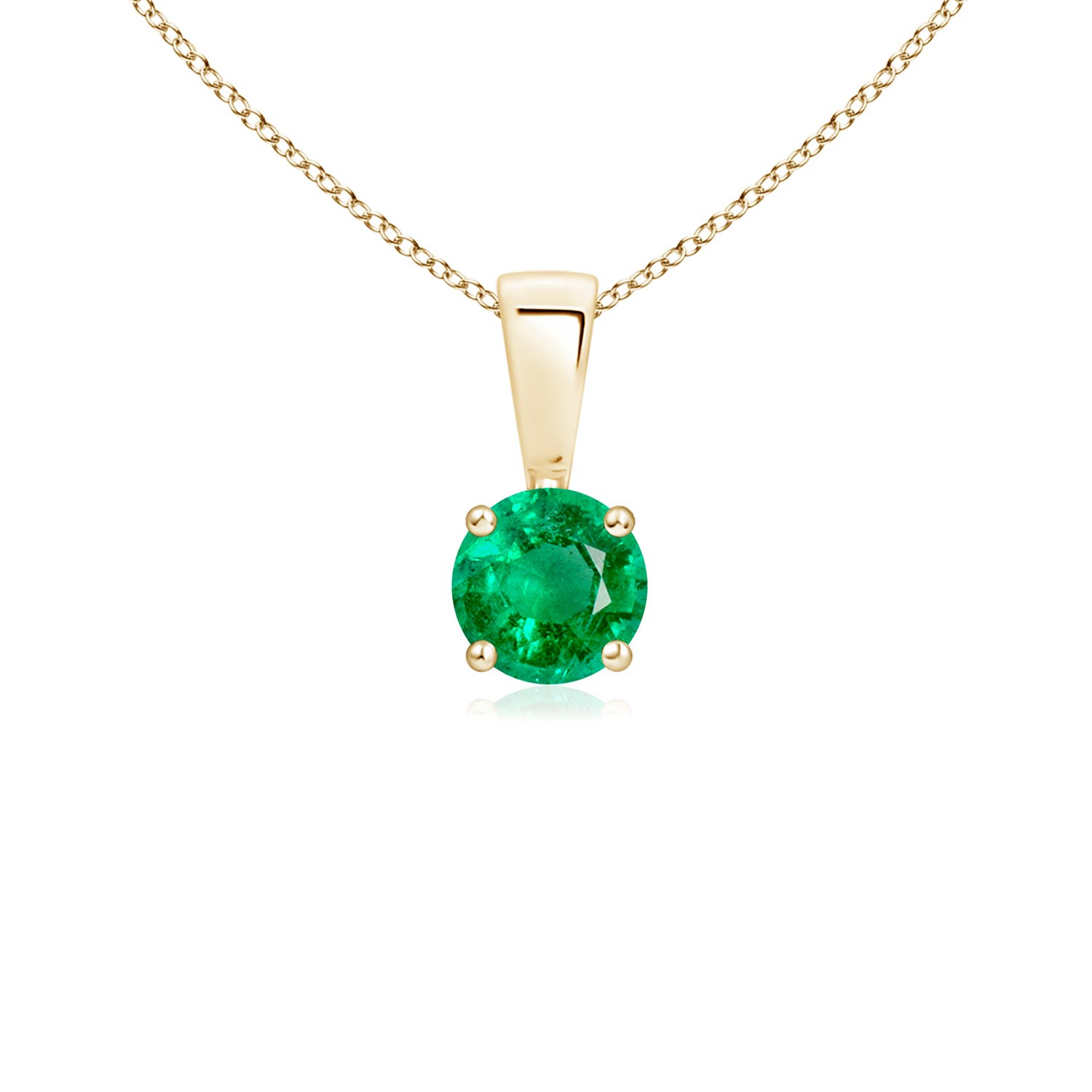 AAA - Emerald / 0.24 CT / 14 KT Yellow Gold