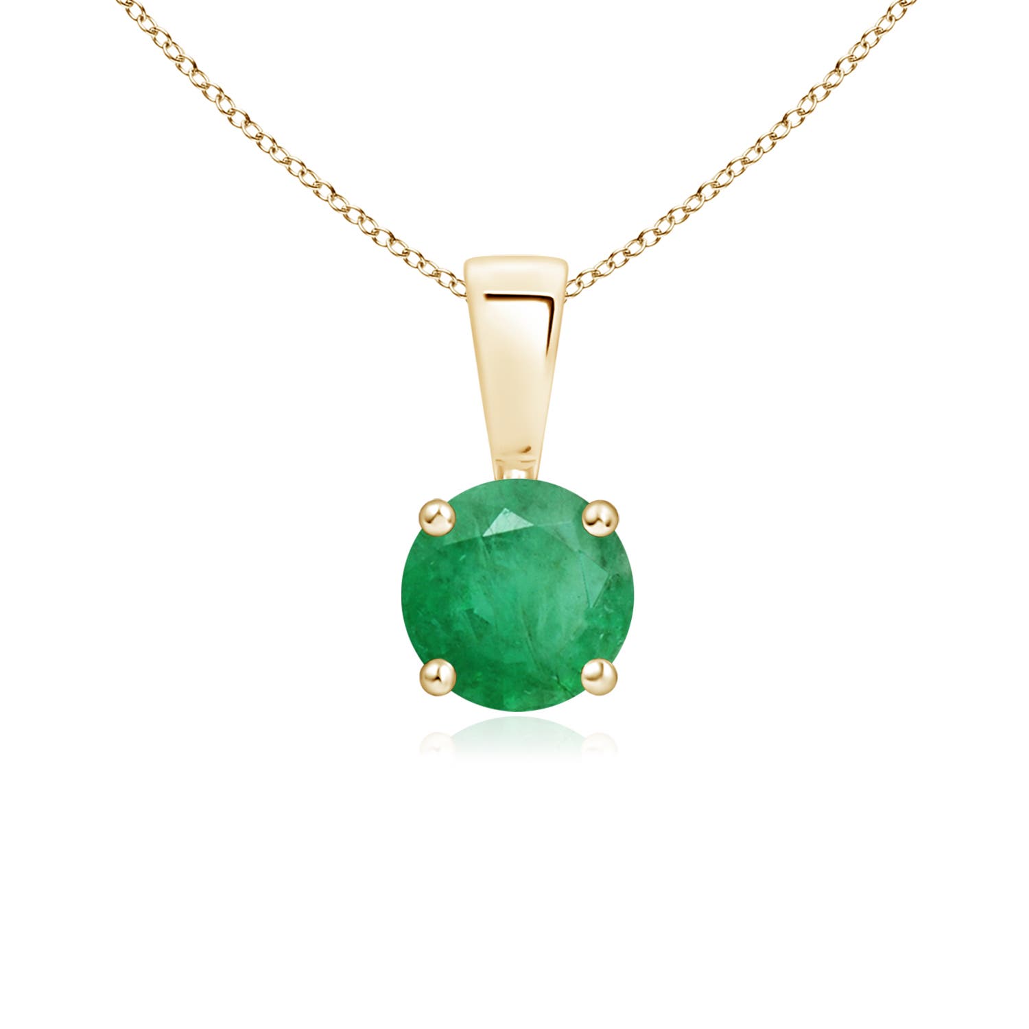 A - Emerald / 0.45 CT / 14 KT Yellow Gold