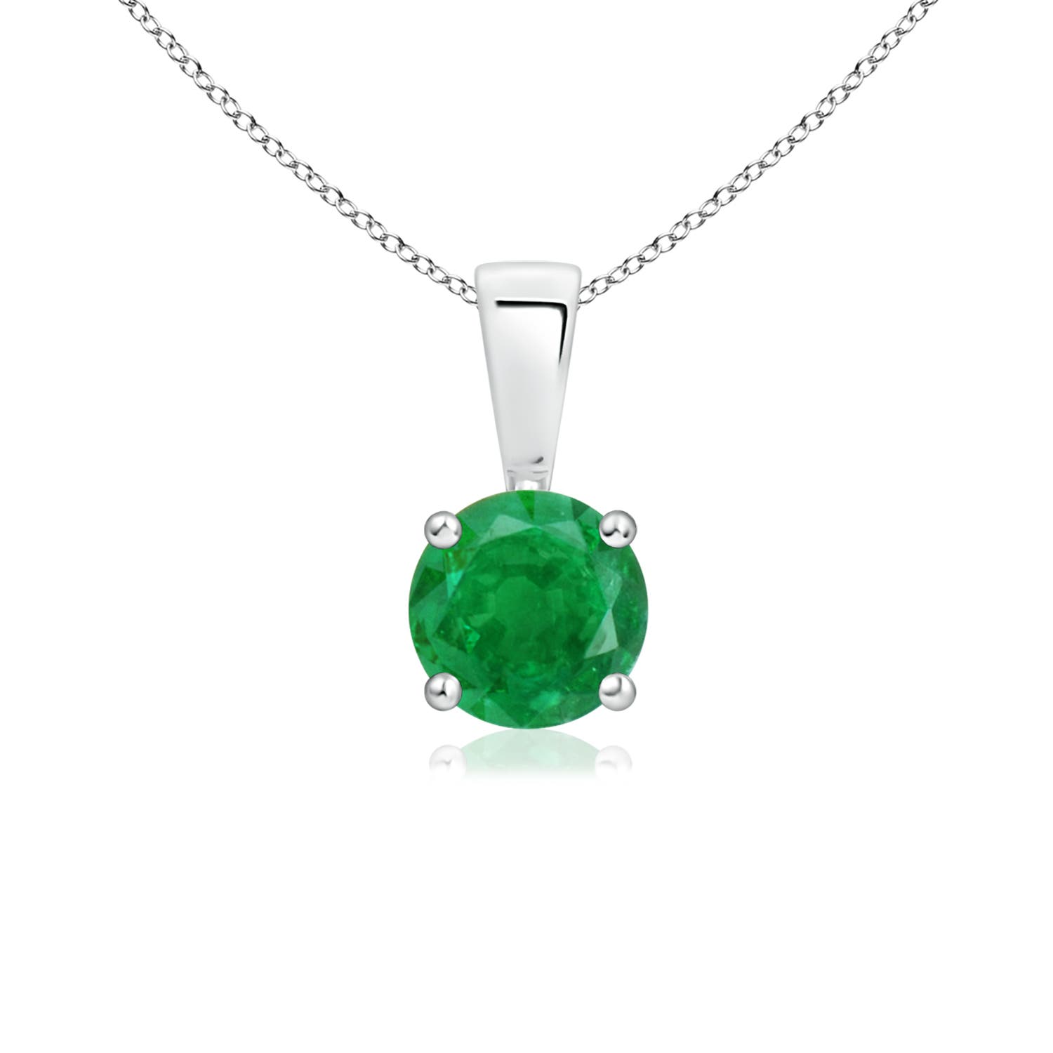 AA - Emerald / 0.45 CT / 14 KT White Gold