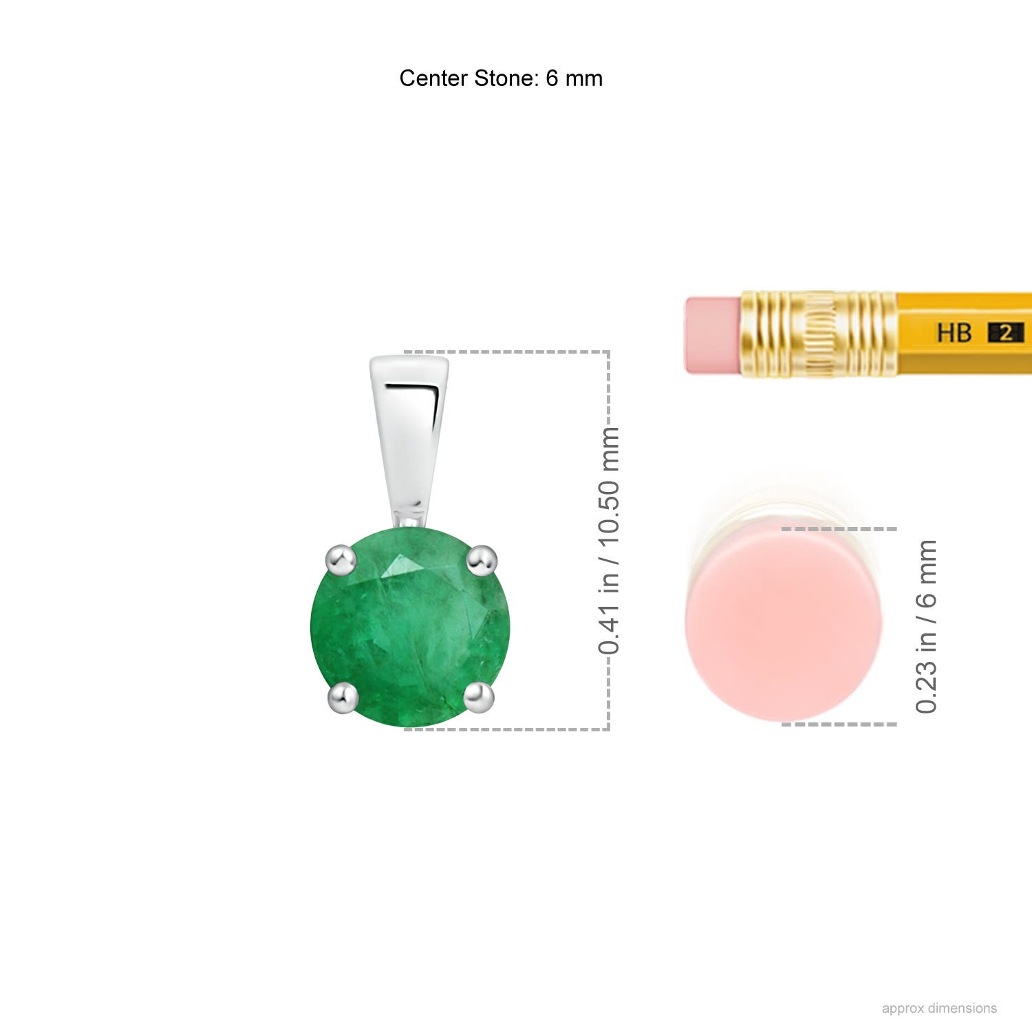 A - Emerald / 0.75 CT / 14 KT White Gold