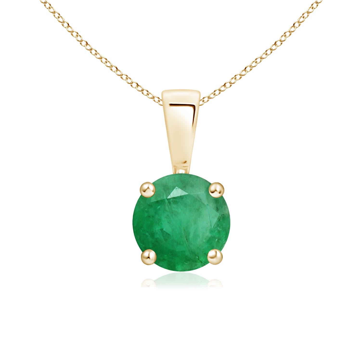 A - Emerald / 0.75 CT / 14 KT Yellow Gold