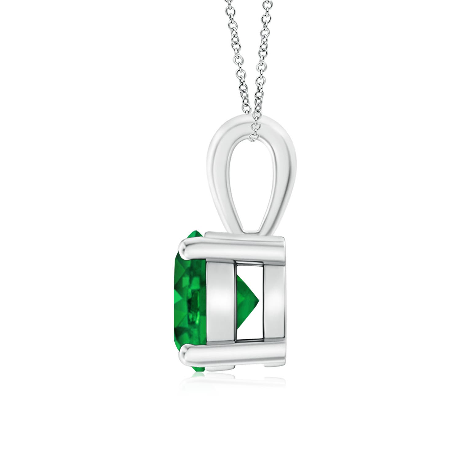 AAAA - Emerald / 1.2 CT / 14 KT White Gold