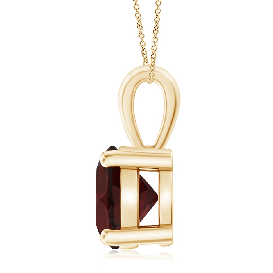 10mm A Classic Prong-Set Round Garnet Solitaire Pendant in 18K Yellow Gold side 199
