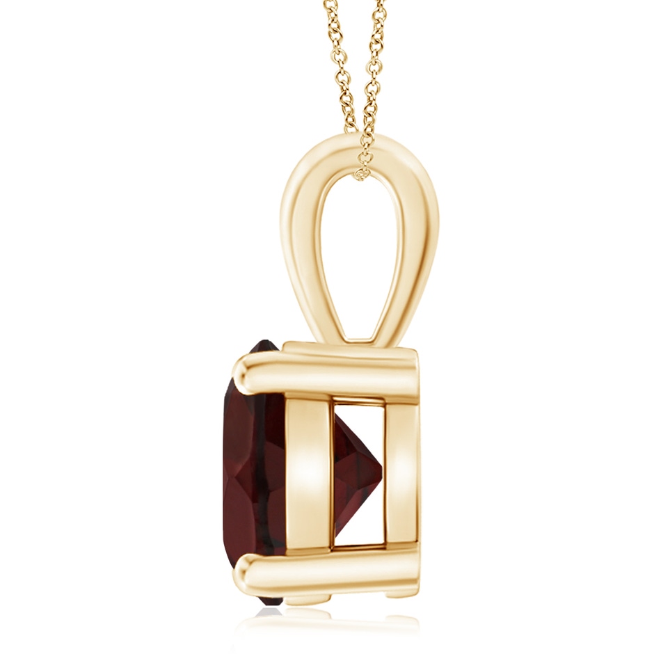11mm A Classic Prong-Set Round Garnet Solitaire Pendant in Yellow Gold side 199
