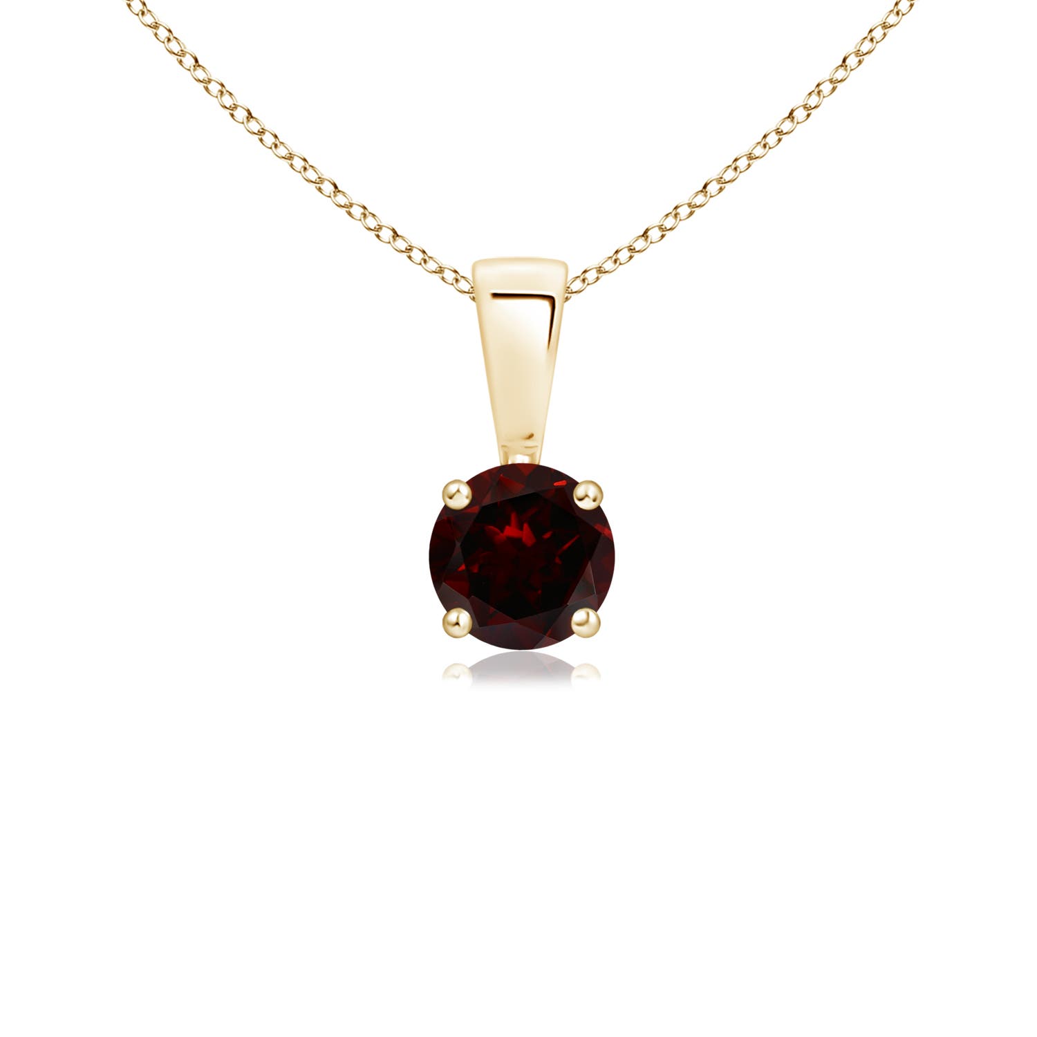 A - Garnet / 0.33 CT / 14 KT Yellow Gold