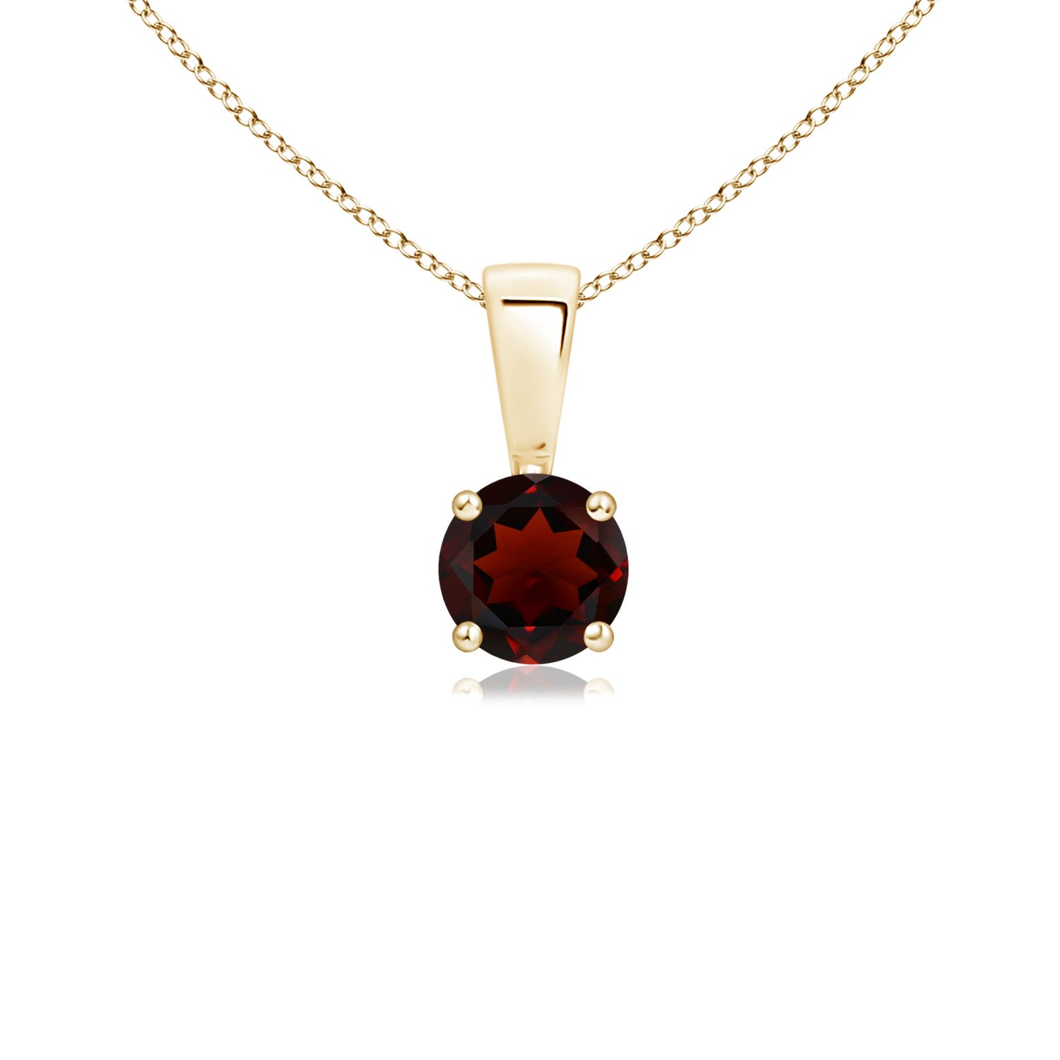 AA - Garnet / 0.33 CT / 14 KT Yellow Gold