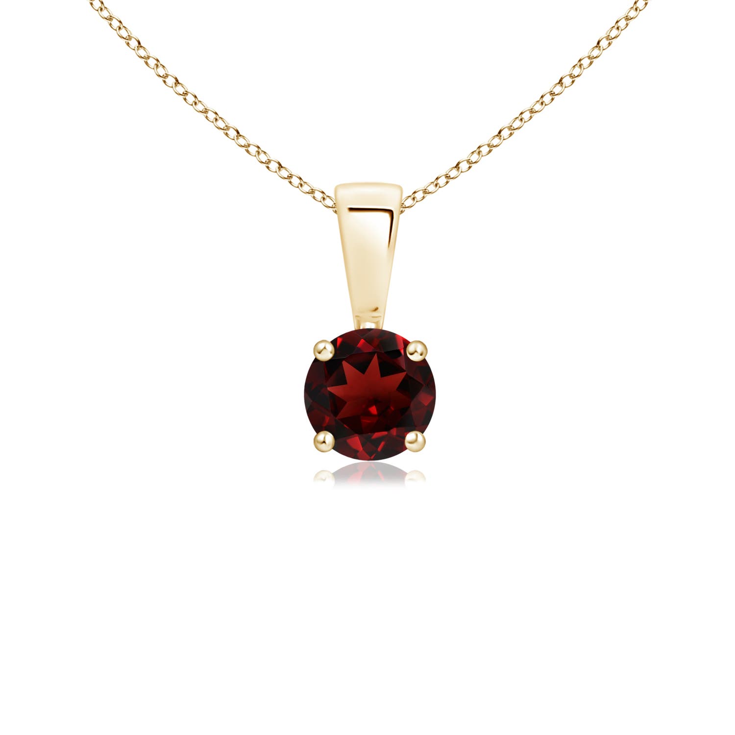 AAA - Garnet / 0.33 CT / 14 KT Yellow Gold