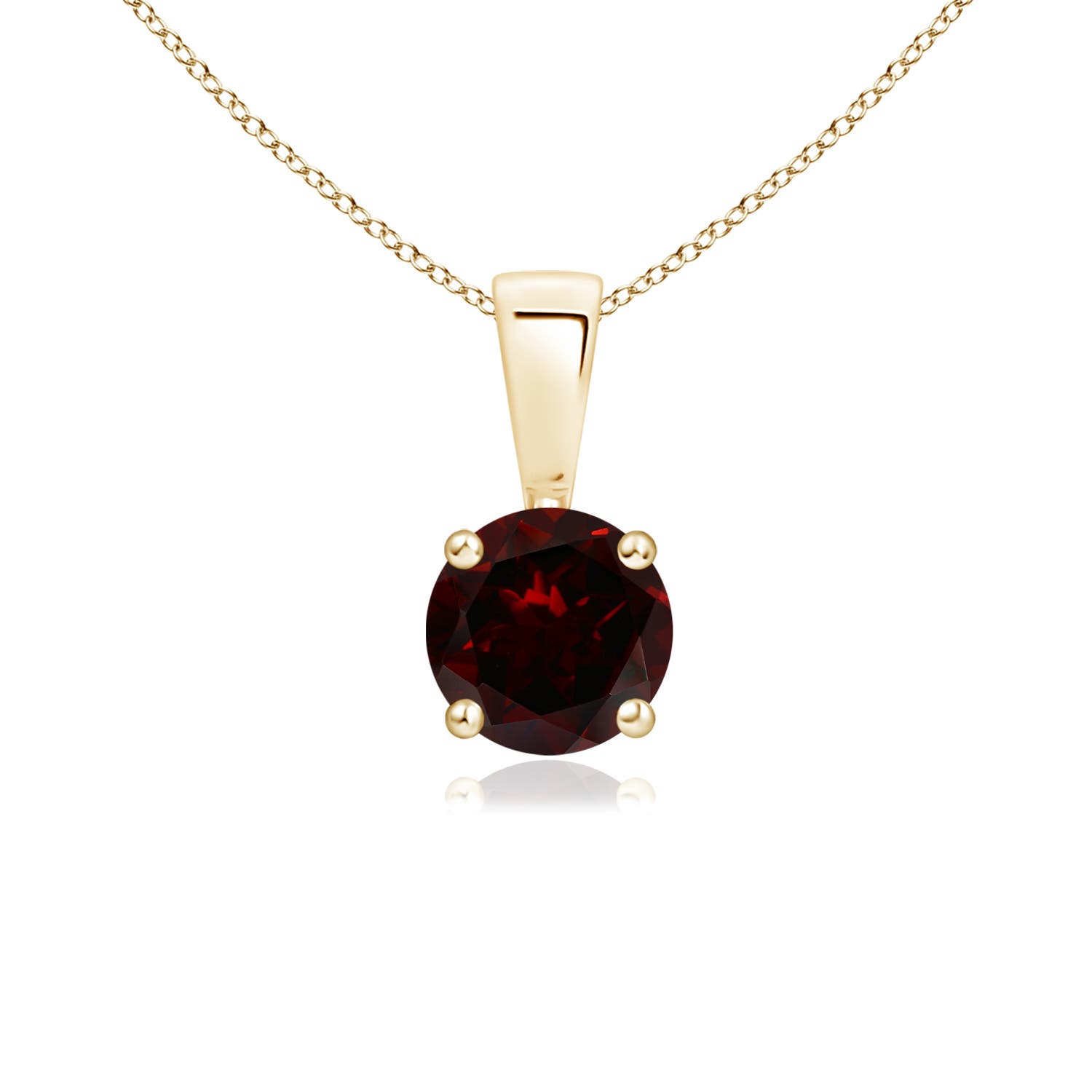 A - Garnet / 0.6 CT / 14 KT Yellow Gold