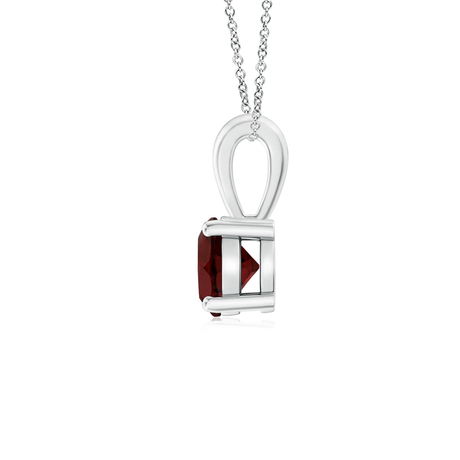 AA - Garnet / 0.6 CT / 14 KT White Gold